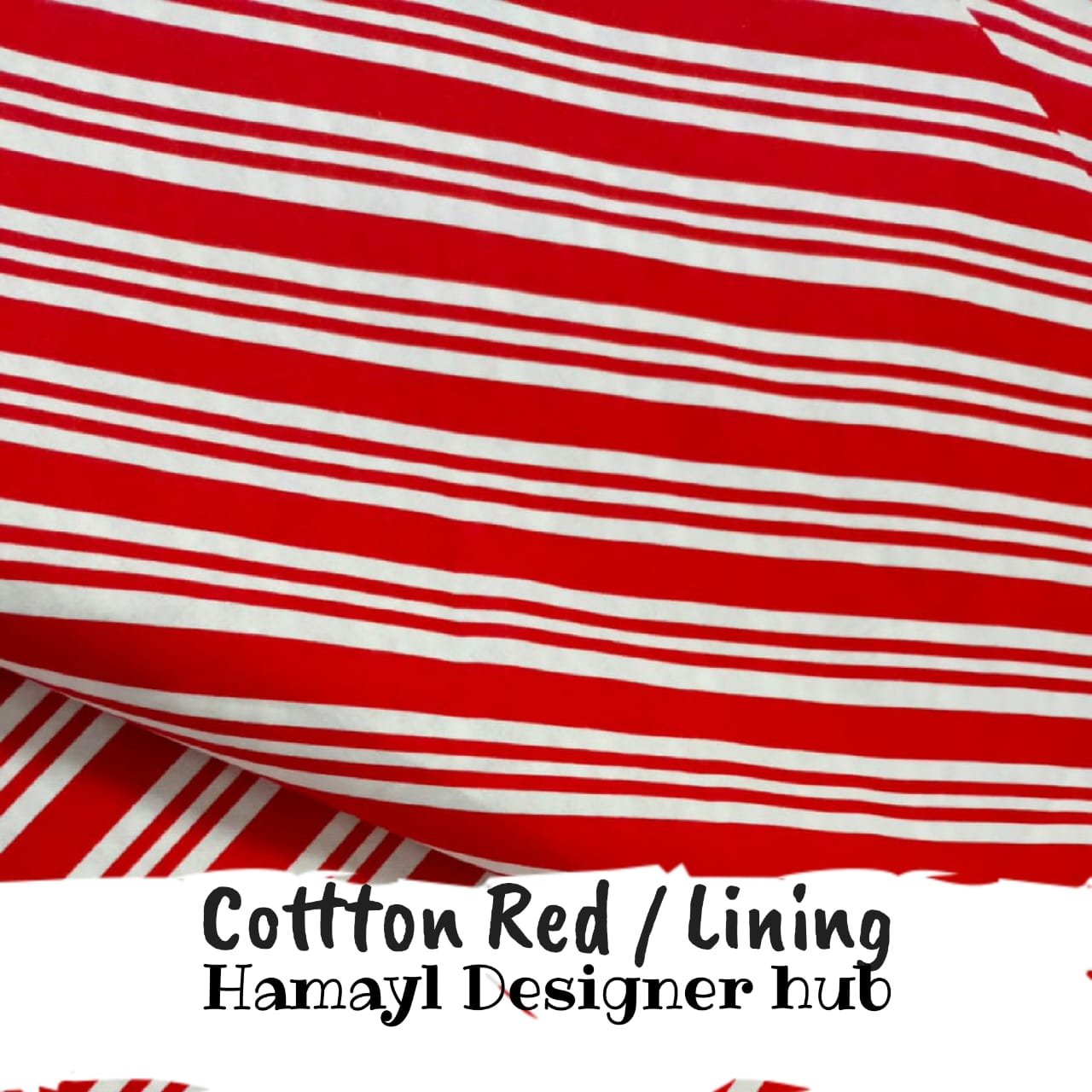 Red LINING – printed winter cotton fabric, unstitched