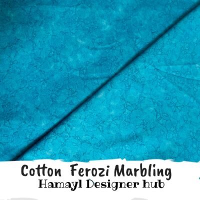 Cotton Ferozi Marbling– 45″ Cartoon Print Cotton Fabric