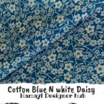 Blue n White Daisy-Winter cotton 24 - Hamayl Designer Hub - Per Gaz