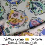Flannel Crown Unicorn - Funky Flannel Fabric - Per Gaz