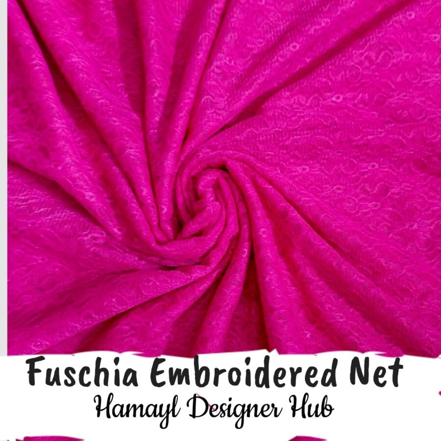 FAUCHIA Net(60" width)-Pink-Imported Net — unstitched fabric