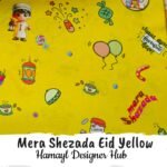 Mera Shezada Eid Yellow- Fabric-Funky Digital Lawn- Hamayl Designer hub