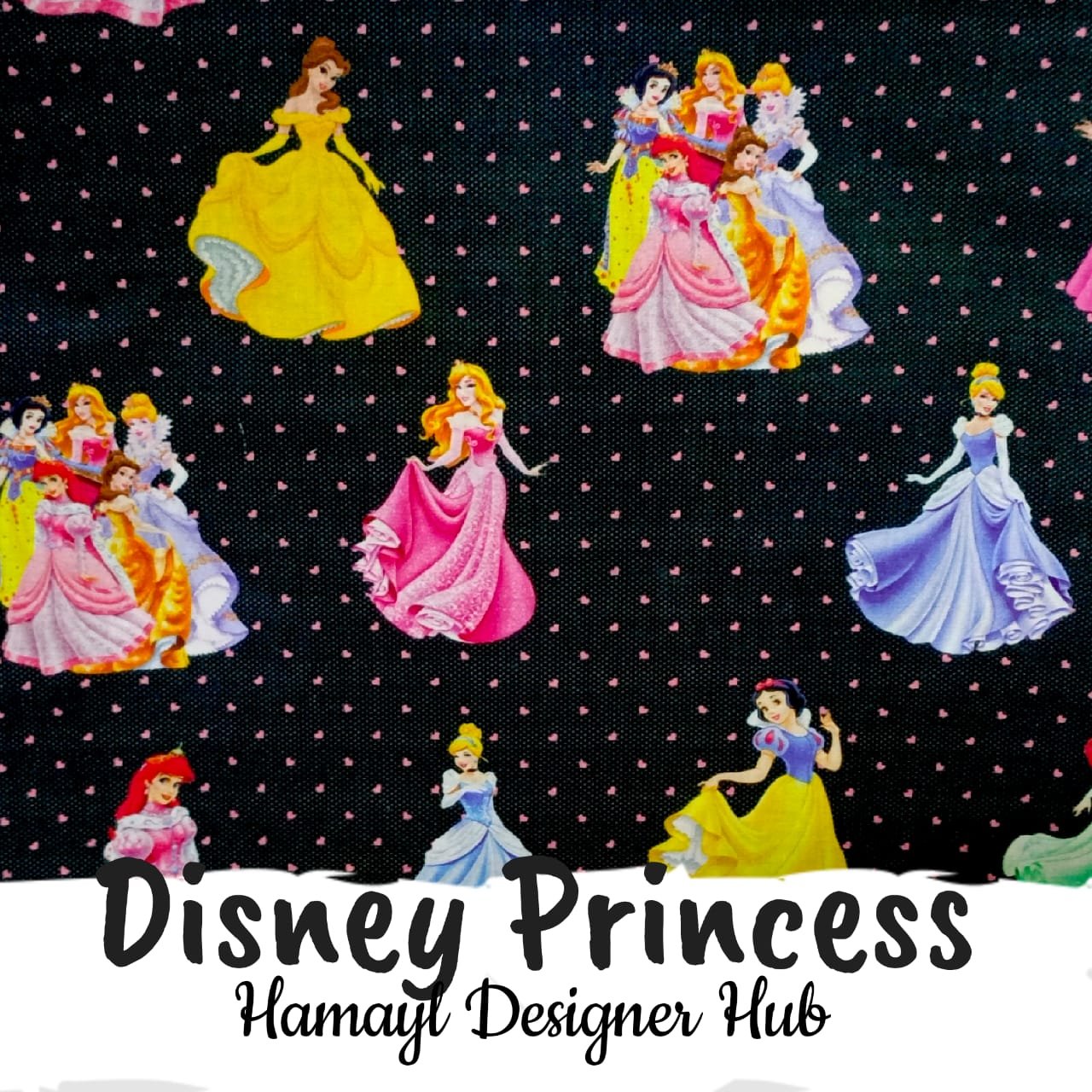 Disney Princess – digital printed lawn fabric, 45-inch width, unstitched