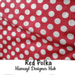 Red Polka-Funky Digital Lawn- Hamayl Designer hub