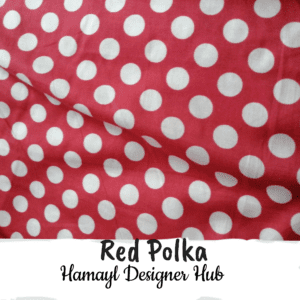 Red Polka-Funky Digital Lawn- Hamayl Designer hub