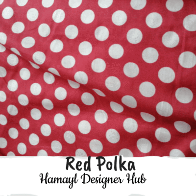 Red Polka-Funky Digital Lawn- Hamayl Designer hub