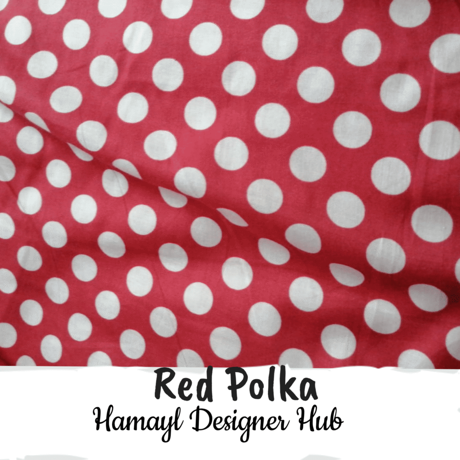 Red Polka-Funky Digital Lawn- Hamayl Designer hub — unstitched fabric