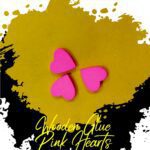 HEARTS PINK-Buttons glue- Set of 3