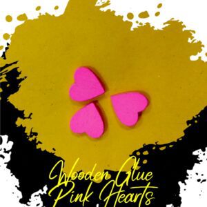 HEARTS PINK-Buttons glue- Set of 3
