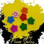 Flower Smiley-Buttons - Set of 3