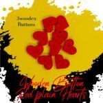 Red Hearts-Buttons- Set of 3
