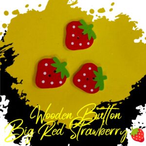 Strawberry -Buttons- Set of 3