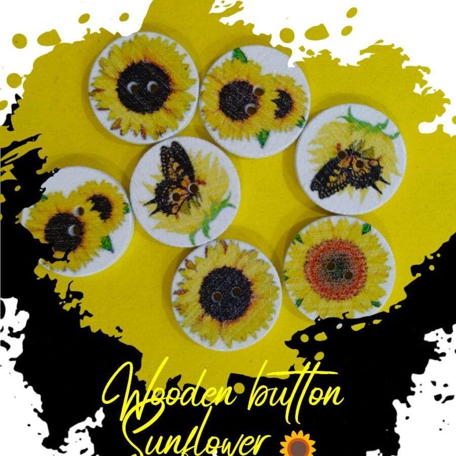 Sunflower-Buttons - Set of 3