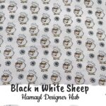 Sheep Black n White-Funky Digital Lawn- Hamayl Designer hub