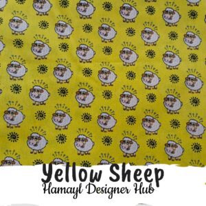 Yellow Sheep-Funky Digital Lawn- Hamayl Designerhub