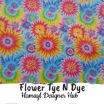 Flower Tye N Dye-Funky Digital Lawn- Hamayl Designer hub
