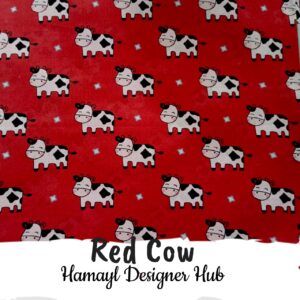 Red Cow-Funky Digital Lawn- Hamayl Designer hub