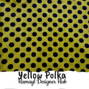 Yellow Polka-Funky Digital Lawn- Hamayl Designerhub