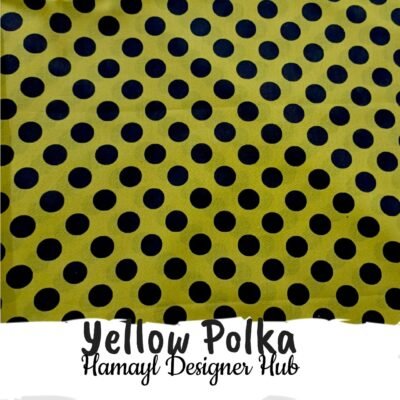 Yellow Polka-Funky Digital Lawn- Hamayl Designerhub