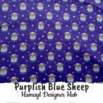 Dark Blue Sheep-Funky Digital Lawn- Hamayl Designer hub