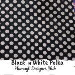 Polka Black n White-Funky Digital Lawn- Hamayl Designer hub
