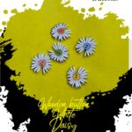 white Daisy-Buttons - Set of 3