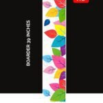 Iron-on fabric border with multicolored tropical leaves – 39 inches