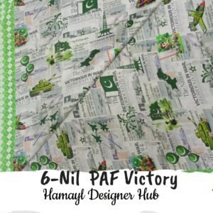 6-Nil PAF Vitory- Fabric -Funky Digital Lawn- Hamayl Designer Hub