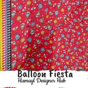 Balloon Fiesta - Fabric -Funky Digital Lawn- Hamayl Designer Hub