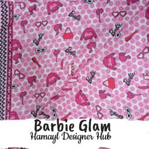 Barbie Glam - Fabric -Funky Digital Lawn- Hamayl Designer Hub