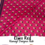 Red lawn fabric with Elmo from Sesame Street – Cartoon Lawn 2025