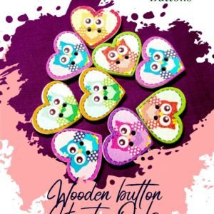 Hearty Owls-Buttons - Set of 3
