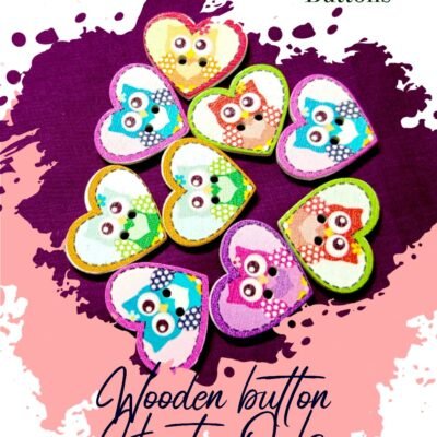 Hearty Owls-Buttons - Set of 3
