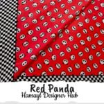 Red Panda-Funky Digital Lawn- Hamayl Designer hub