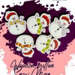 Snow Man-Buttons - Set of 3