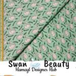 Pastel pink lawn with graceful swan motifs – Elegant Lawn 2025 by Hamayl