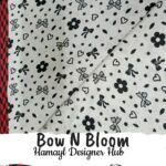 White lawn fabric with small bow and flower designs – Cute Girly Lawn Fabric