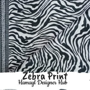 Zebra- Fabric -Funky Digital Lawn- Hamayl Designer Hub