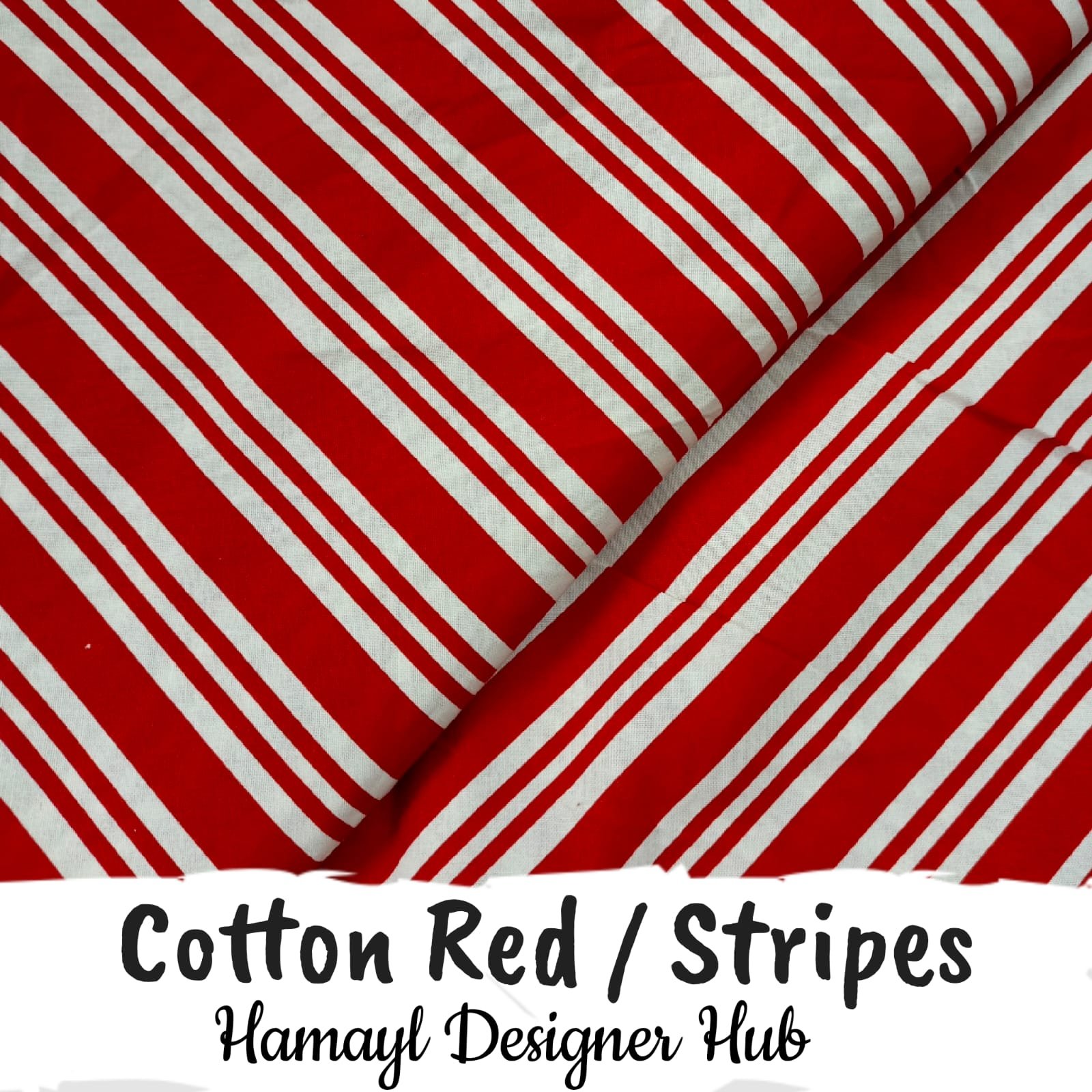 Cotton Red / Stripes – printed winter cotton fabric, 45-inch width, unstitched