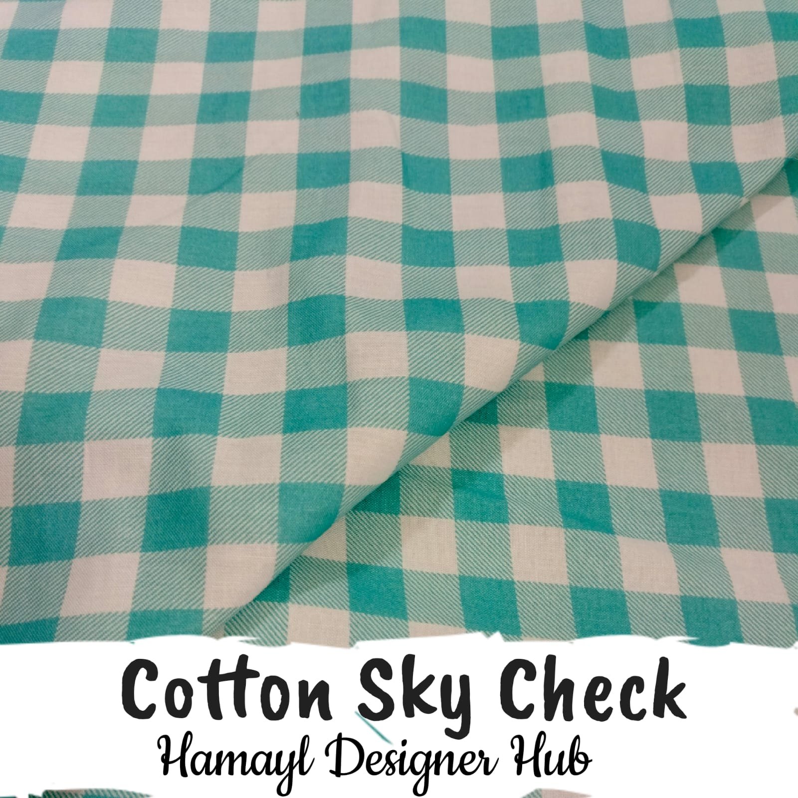 Cotton Sky Check – printed winter cotton fabric, 45-inch width, unstitched