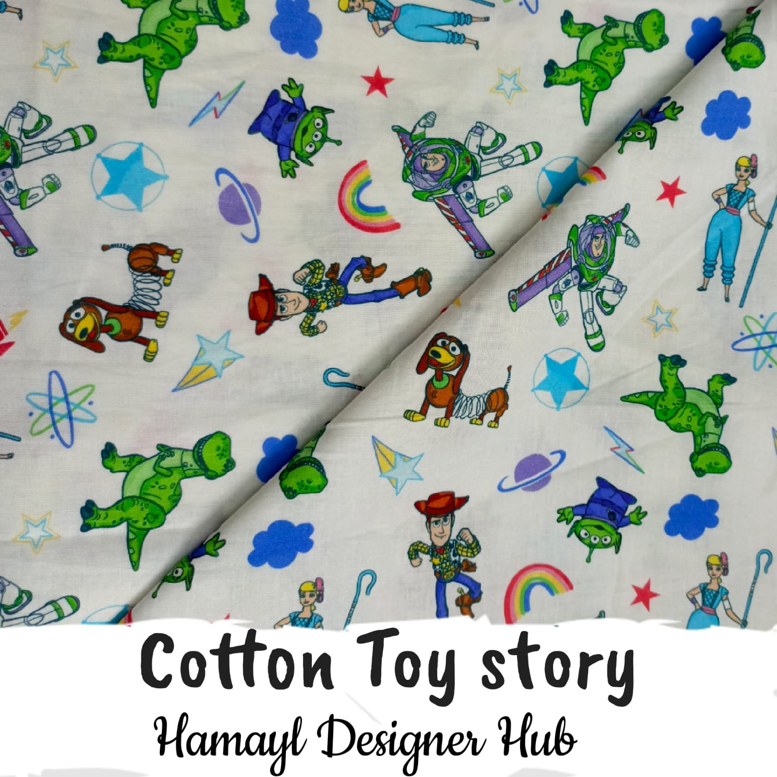 Cotton Toy Story – printed winter cotton fabric, 45-inch width, unstitched