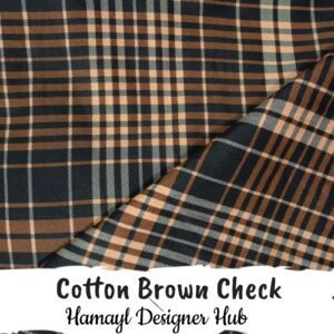 Cotton Brown Check – 45 inch checked cotton shirting/kurta fabric in Pakistan – Hamayl Designer Hub