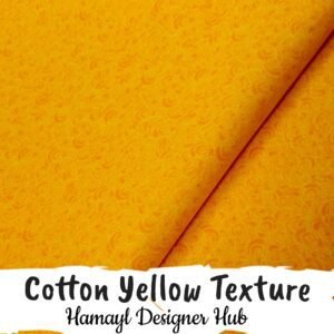Cotton Yellow Texture – 45 inch cotton fabric with textured pattern by Hamayl Designer Hub Pakistan