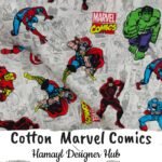 Cotton Marvel Comics – 45 inch superhero print cotton fabric by Hamayl Designer Hub