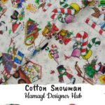 Cotton Snowman – 45 Inch Christmas Winter Cotton Fabric
