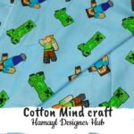 Cotton Minecraft Fabric – 45 Inch Cartoon Print Cotton by Hamayl Designer Hub