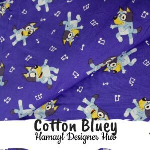 Cotton Bluey Cartoon Fabric – Kids Print – 45 Inch Width