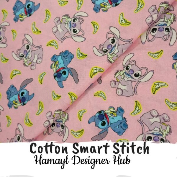 Cotton Smart Stitch Fabric – Cartoon Print – 45 Inch Width