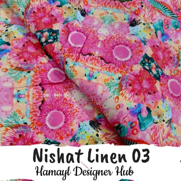 Nishat Linen 2PC Suit – Design 03 (Floral Bloom Pink)