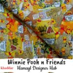 Winnie Pooh n Friends Khaddar – Digital cartoon printed fabric Winter 2025 by Hamayl Designer Hub